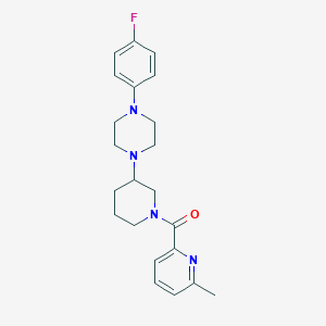 molecular formula C22H27FN4O B5114256 1-(4-fluorophenyl)-4-{1-[(6-methyl-2-pyridinyl)carbonyl]-3-piperidinyl}piperazine 