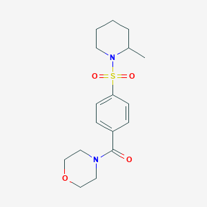 4-{4-[(2-methyl-1-piperidinyl)sulfonyl]benzoyl}morpholine