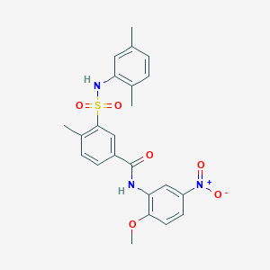 3-{[(2,5-dimethylphenyl)amino]sulfonyl}-N-(2-methoxy-5-nitrophenyl)-4-methylbenzamide