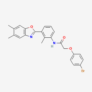 molecular formula C24H21BrN2O3 B5114331 2-(4-bromophenoxy)-N-[3-(5,6-dimethyl-1,3-benzoxazol-2-yl)-2-methylphenyl]acetamide 