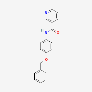 molecular formula C19H16N2O2 B5114348 N-[4-(benzyloxy)phenyl]nicotinamide 