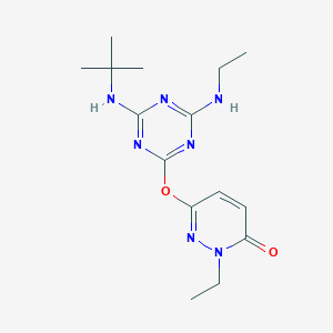 6-{[4-(tert-butylamino)-6-(ethylamino)-1,3,5-triazin-2-yl]oxy}-2-ethyl-3(2H)-pyridazinone