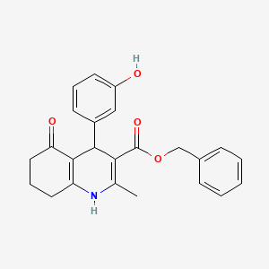 benzyl 4-(3-hydroxyphenyl)-2-methyl-5-oxo-1,4,5,6,7,8-hexahydro-3-quinolinecarboxylate