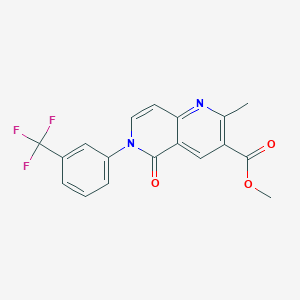 methyl 2-methyl-5-oxo-6-[3-(trifluoromethyl)phenyl]-5,6-dihydro-1,6-naphthyridine-3-carboxylate