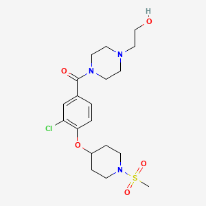 2-[4-(3-chloro-4-{[1-(methylsulfonyl)-4-piperidinyl]oxy}benzoyl)-1-piperazinyl]ethanol