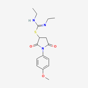 1-(4-methoxyphenyl)-2,5-dioxo-3-pyrrolidinyl N,N'-diethylimidothiocarbamate