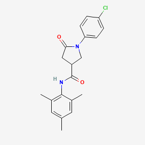 1-(4-chlorophenyl)-N-mesityl-5-oxo-3-pyrrolidinecarboxamide