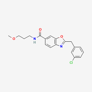 2-(3-chlorobenzyl)-N-(3-methoxypropyl)-1,3-benzoxazole-6-carboxamide