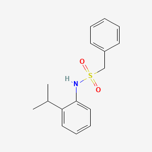 molecular formula C16H19NO2S B5114491 N-(2-isopropylphenyl)-1-phenylmethanesulfonamide 