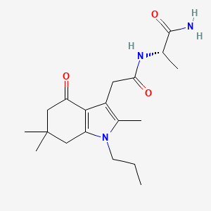 N~2~-[(2,6,6-trimethyl-4-oxo-1-propyl-4,5,6,7-tetrahydro-1H-indol-3-yl)acetyl]-L-alaninamide