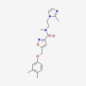 5-[(3,4-dimethylphenoxy)methyl]-N-methyl-N-[2-(2-methyl-1H-imidazol-1-yl)ethyl]-3-isoxazolecarboxamide