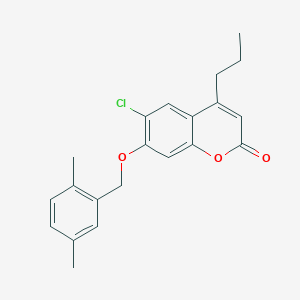 molecular formula C21H21ClO3 B5114526 6-chloro-7-[(2,5-dimethylbenzyl)oxy]-4-propyl-2H-chromen-2-one 