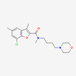 7-chloro-N,3,5-trimethyl-N-[4-(4-morpholinyl)butyl]-1-benzofuran-2-carboxamide