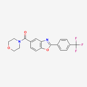 molecular formula C19H15F3N2O3 B5114546 5-(4-morpholinylcarbonyl)-2-[4-(trifluoromethyl)phenyl]-1,3-benzoxazole 