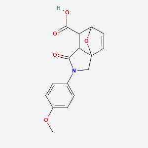 3-(4-methoxyphenyl)-4-oxo-10-oxa-3-azatricyclo[5.2.1.0~1,5~]dec-8-ene-6-carboxylic acid