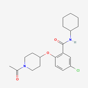 molecular formula C20H27ClN2O3 B5114584 2-[(1-acetyl-4-piperidinyl)oxy]-5-chloro-N-cyclohexylbenzamide 