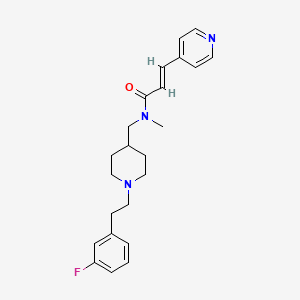 (2E)-N-({1-[2-(3-fluorophenyl)ethyl]-4-piperidinyl}methyl)-N-methyl-3-(4-pyridinyl)acrylamide