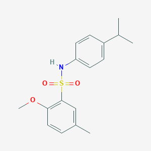 molecular formula C17H21NO3S B5114609 N-(4-isopropylphenyl)-2-methoxy-5-methylbenzenesulfonamide 