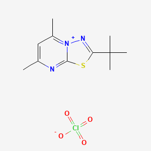 2-tert-butyl-5,7-dimethyl[1,3,4]thiadiazolo[3,2-a]pyrimidin-4-ium perchlorate