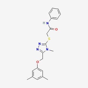 2-({5-[(3,5-dimethylphenoxy)methyl]-4-methyl-4H-1,2,4-triazol-3-yl}thio)-N-phenylacetamide