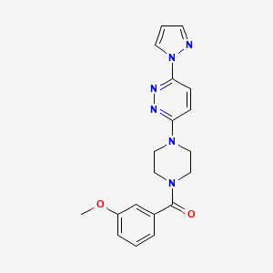 molecular formula C19H20N6O2 B5114672 3-[4-(3-methoxybenzoyl)-1-piperazinyl]-6-(1H-pyrazol-1-yl)pyridazine 