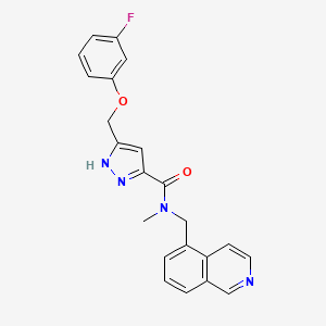 5-[(3-fluorophenoxy)methyl]-N-(5-isoquinolinylmethyl)-N-methyl-1H-pyrazole-3-carboxamide