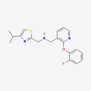 1-[2-(2-fluorophenoxy)-3-pyridinyl]-N-[(4-isopropyl-1,3-thiazol-2-yl)methyl]methanamine