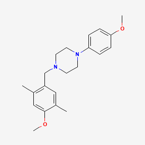 molecular formula C21H28N2O2 B5114731 1-(4-methoxy-2,5-dimethylbenzyl)-4-(4-methoxyphenyl)piperazine 