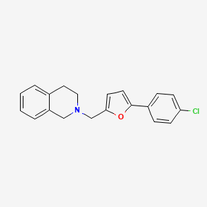 molecular formula C20H18ClNO B5114744 2-{[5-(4-chlorophenyl)-2-furyl]methyl}-1,2,3,4-tetrahydroisoquinoline 