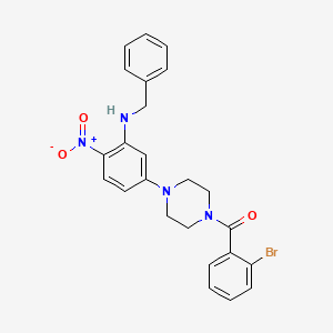 N-benzyl-5-[4-(2-bromobenzoyl)-1-piperazinyl]-2-nitroaniline
