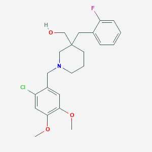 [1-(2-chloro-4,5-dimethoxybenzyl)-3-(2-fluorobenzyl)-3-piperidinyl]methanol