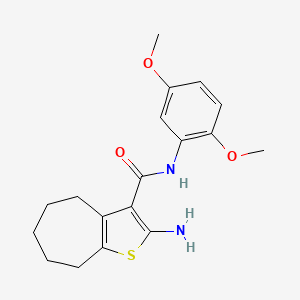 2-amino-N-(2,5-dimethoxyphenyl)-5,6,7,8-tetrahydro-4H-cyclohepta[b]thiophene-3-carboxamide