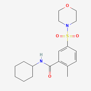 N-cyclohexyl-2-methyl-5-(4-morpholinylsulfonyl)benzamide