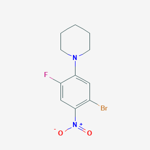 1-(5-bromo-2-fluoro-4-nitrophenyl)piperidine