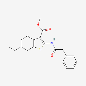 molecular formula C20H23NO3S B5114831 methyl 6-ethyl-2-[(phenylacetyl)amino]-4,5,6,7-tetrahydro-1-benzothiophene-3-carboxylate 