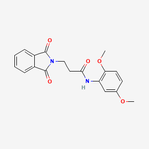 molecular formula C19H18N2O5 B5114837 N-(2,5-dimethoxyphenyl)-3-(1,3-dioxo-1,3-dihydro-2H-isoindol-2-yl)propanamide 