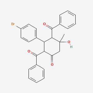 2,4-dibenzoyl-3-(4-bromophenyl)-5-hydroxy-5-methylcyclohexanone