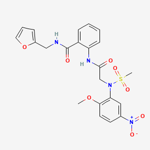 N-(2-furylmethyl)-2-{[N-(2-methoxy-5-nitrophenyl)-N-(methylsulfonyl)glycyl]amino}benzamide