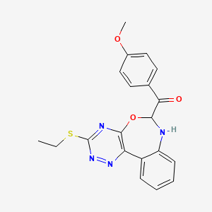 [3-(ethylthio)-6,7-dihydro[1,2,4]triazino[5,6-d][3,1]benzoxazepin-6-yl](4-methoxyphenyl)methanone