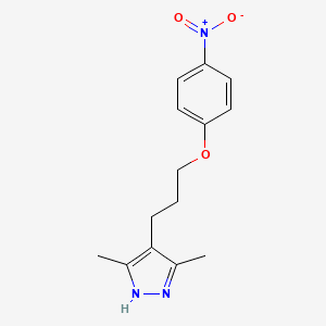 3,5-dimethyl-4-[3-(4-nitrophenoxy)propyl]-1H-pyrazole