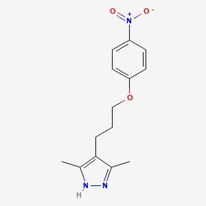 molecular formula C14H17N3O3 B5114893 3,5-dimethyl-4-[3-(4-nitrophenoxy)propyl]-1H-pyrazole 