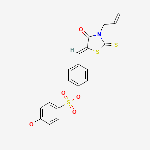 4-[(3-allyl-4-oxo-2-thioxo-1,3-thiazolidin-5-ylidene)methyl]phenyl 4-methoxybenzenesulfonate