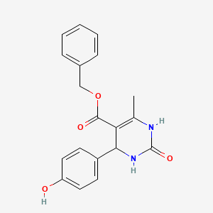 molecular formula C19H18N2O4 B5114922 benzyl 4-(4-hydroxyphenyl)-6-methyl-2-oxo-1,2,3,4-tetrahydro-5-pyrimidinecarboxylate 