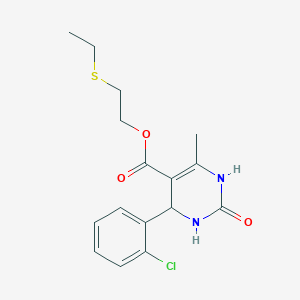 2-(ethylthio)ethyl 4-(2-chlorophenyl)-6-methyl-2-oxo-1,2,3,4-tetrahydro-5-pyrimidinecarboxylate