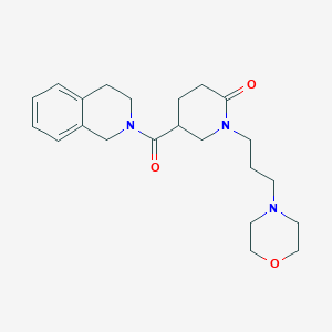 molecular formula C22H31N3O3 B5114987 5-(3,4-dihydro-2(1H)-isoquinolinylcarbonyl)-1-[3-(4-morpholinyl)propyl]-2-piperidinone 