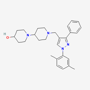 1'-{[1-(2,5-dimethylphenyl)-3-phenyl-1H-pyrazol-4-yl]methyl}-1,4'-bipiperidin-4-ol