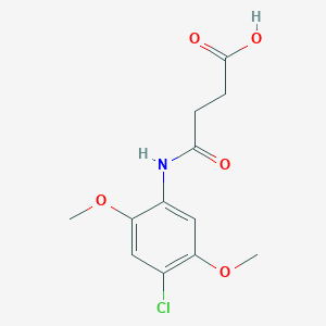 molecular formula C12H14ClNO5 B511501 4-(4-Chloro-2,5-dimethoxyanilino)-4-oxobutanoic acid CAS No. 401629-44-5