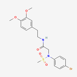 molecular formula C19H23BrN2O5S B5115015 N~2~-(4-bromophenyl)-N~1~-[2-(3,4-dimethoxyphenyl)ethyl]-N~2~-(methylsulfonyl)glycinamide CAS No. 6444-60-6