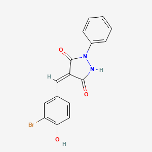 molecular formula C16H11BrN2O3 B5115023 4-(3-bromo-4-hydroxybenzylidene)-1-phenyl-3,5-pyrazolidinedione 