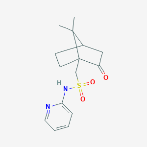 molecular formula C15H20N2O3S B511503 7,7-二甲基-1-(((2-吡啶基氨基)磺酰)甲基)双环[2.2.1]庚烷-2-酮 CAS No. 515866-34-9